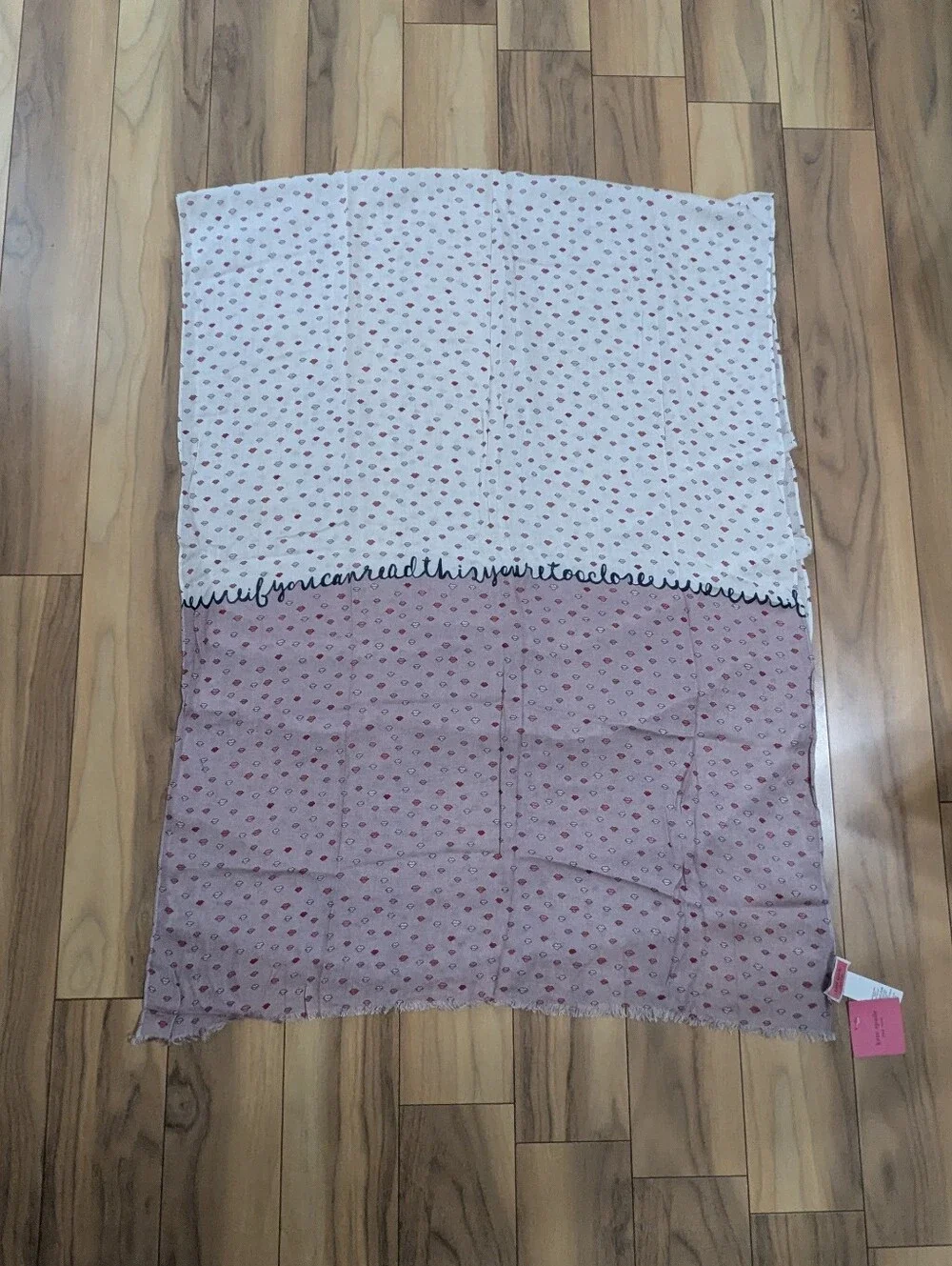 NWT! Kate Spade New York If You Can See This Oblong Scarf In French Cream